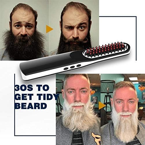 Wireless Beard Straightener Brush - Mini & Safe with Adjustable Heat - Image 2