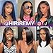 HIRIREMY Bob Wig Human Hair 13x4 HD Lace Frontal Short Straight Lace Front Bob Wigs for Black Women Human Hair Pre Plucked Glueless Side Part 180% Density Black Color 14 Inch