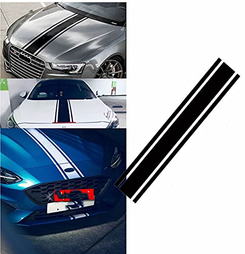 Madelyn 50X 10 Car Hood Stripe Sticker Auto Racing Body Side Stripe Decal Skirt Roof Hood Bumper Stripe Decal Vinyl Modified Stripe Decal Decoration For Car(Blue) #TOP4