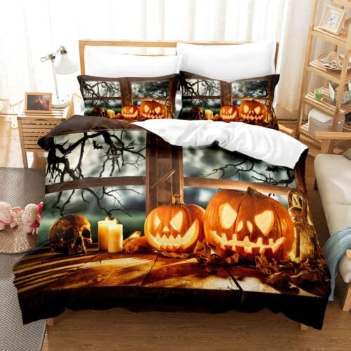 Housse de Couette 220x240 Doux Microfiber 110g/㎡ Qualité Supérieure Motif Halloween