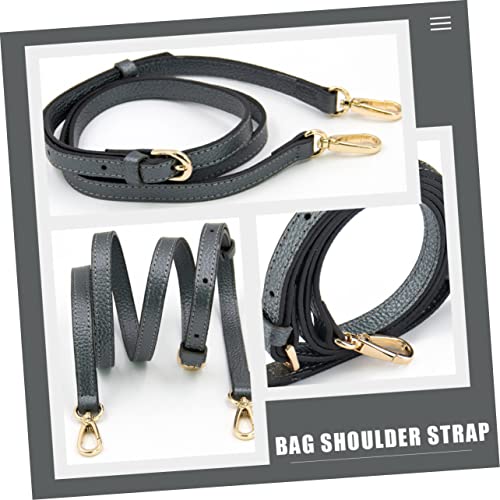 Sangle réglable cuir noir avec boucles dorées de rechange - 3