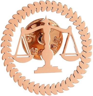 Libra Balance Advocate Lawyer Brooch Justice and Equity Symbol For Mens Shirt Jewelry Lawyers Judge Steel Lapel Pin