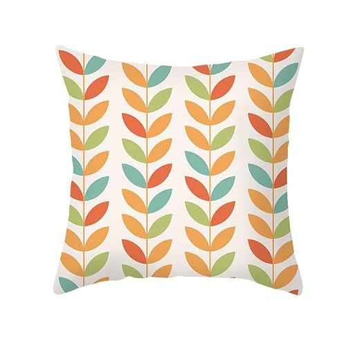 Chenlane Silk Pillow Covers Indoor Cushion Floral Geometry, Kids Zip Bright Smooth Thickened 50x50 cm, 1Pcs