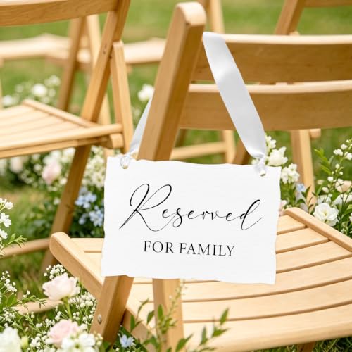 12 Pcs Reserved Signs for Wedding Hanging Wedding Reserved Seating Tags A18