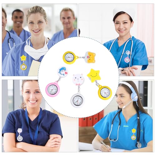 4 Relojes de enfermera estilables con aleación resistente para personal médico 7