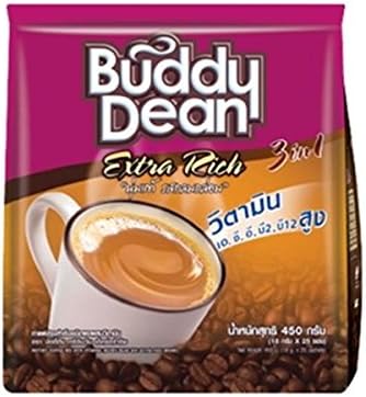 Buddy Dean, 3 in 1 Instant Coffee Mix, Extra Rich, 450 g (Pack of 1)