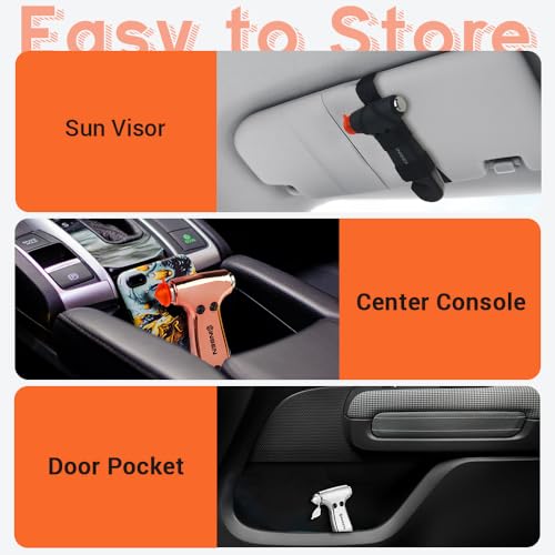 image for SINSEN SENSEN Window Breaker Seatbelt Cutter for Car, Emergency Tool t