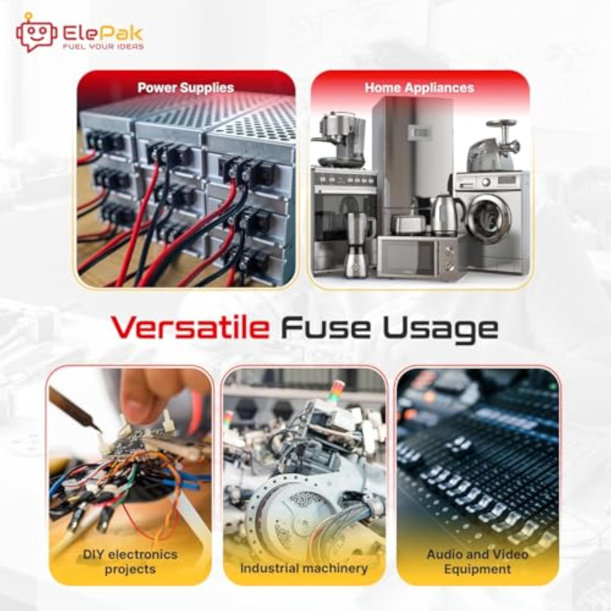 Fast Blow Axial Glass Tube Fuse Pack