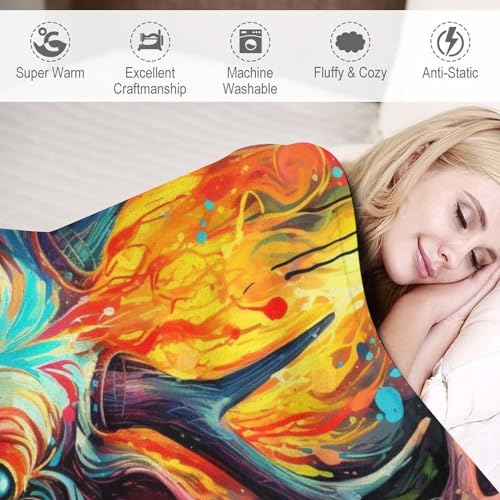Manta de forro polar de ciervo para sofá de 130x150 cm 6