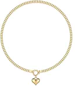 Amazon.com: NUZON Love Heart Pendant Necklace for Women 18K
