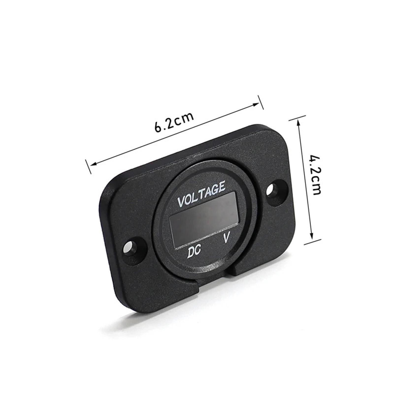 Misuratore di tensione digitale DC 12-24V Misuratore rotondo con pannello di visualizzazione digitale for auto, moto, barca(Blue)