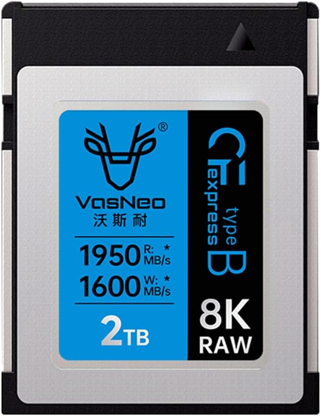 2TB CFexpress Type B Memory Card Read 1950MB/s Write 1600MB/s 8K RAW Video for Professional Photography & Video Recording Nikon Canon Panasonic