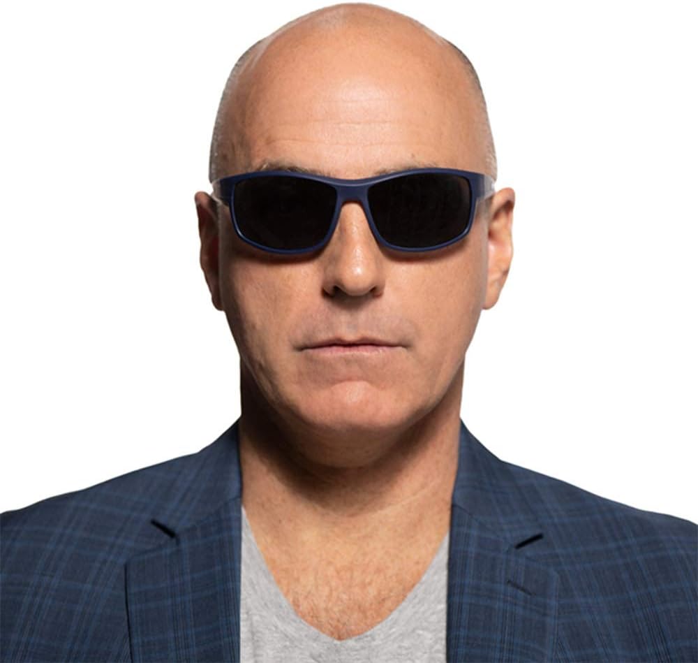 VITENZI Bifocal Sunglasses Wraparound Sports Readers for Reading Under The Bari Sun in Blue 2.75