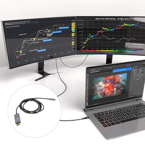Cable USB C para video conexión de monitor compatible con Pro Book y MacBook Pro 4 piezas 4