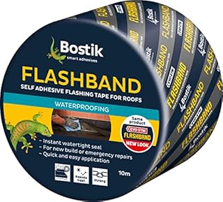Bostik Flashband Self Adhesive Flashing Tape for Roofs, Colour: Grey, 100mm x 10m