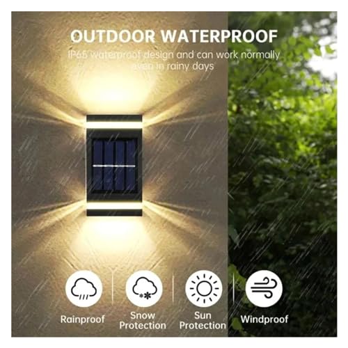 Lámpara solar de pared para iluminar fachadas oscuras sin cables 3