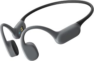 Bone Conduction Headphones, Bluetooth 5.4 Open Ear Headphones Wireless Headsets with Mic,IPX6 Waterproof Sport Headphones for Running, Workout and Cycling(Gray)