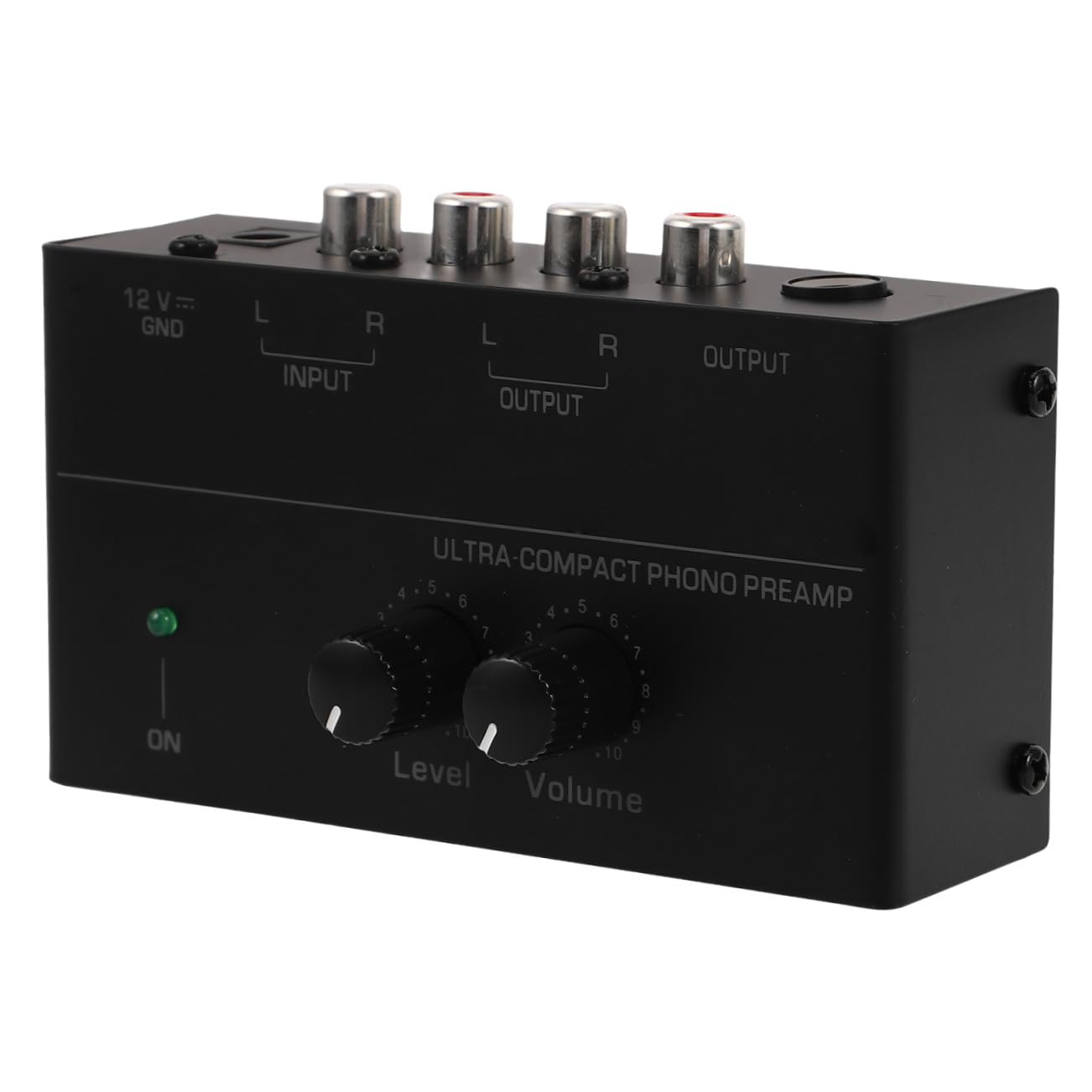 Uonlytech Preamplificador de Fono para Tocadiscos Reemplazo de Preamplificador de Phono Amplificador Estéreo de Metal para Audio Doméstico