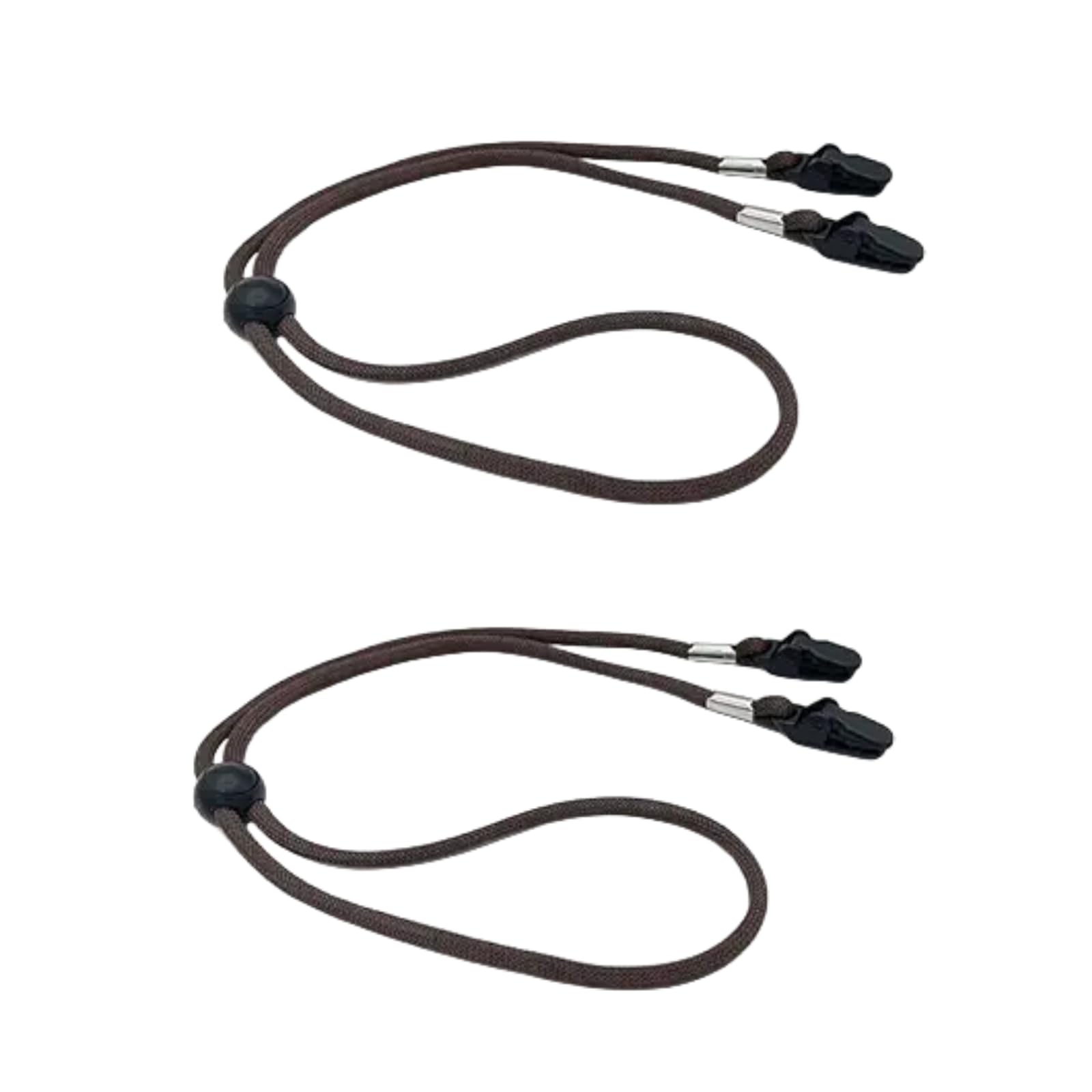 Wpppan Unisex Coffee Brown 2Pcs Coffee Hat Chin Cord, Adjustable Hat Strap Clips Windproof Lanyard On Bag Holder For Travel Keeper Men's Cowboy Hats