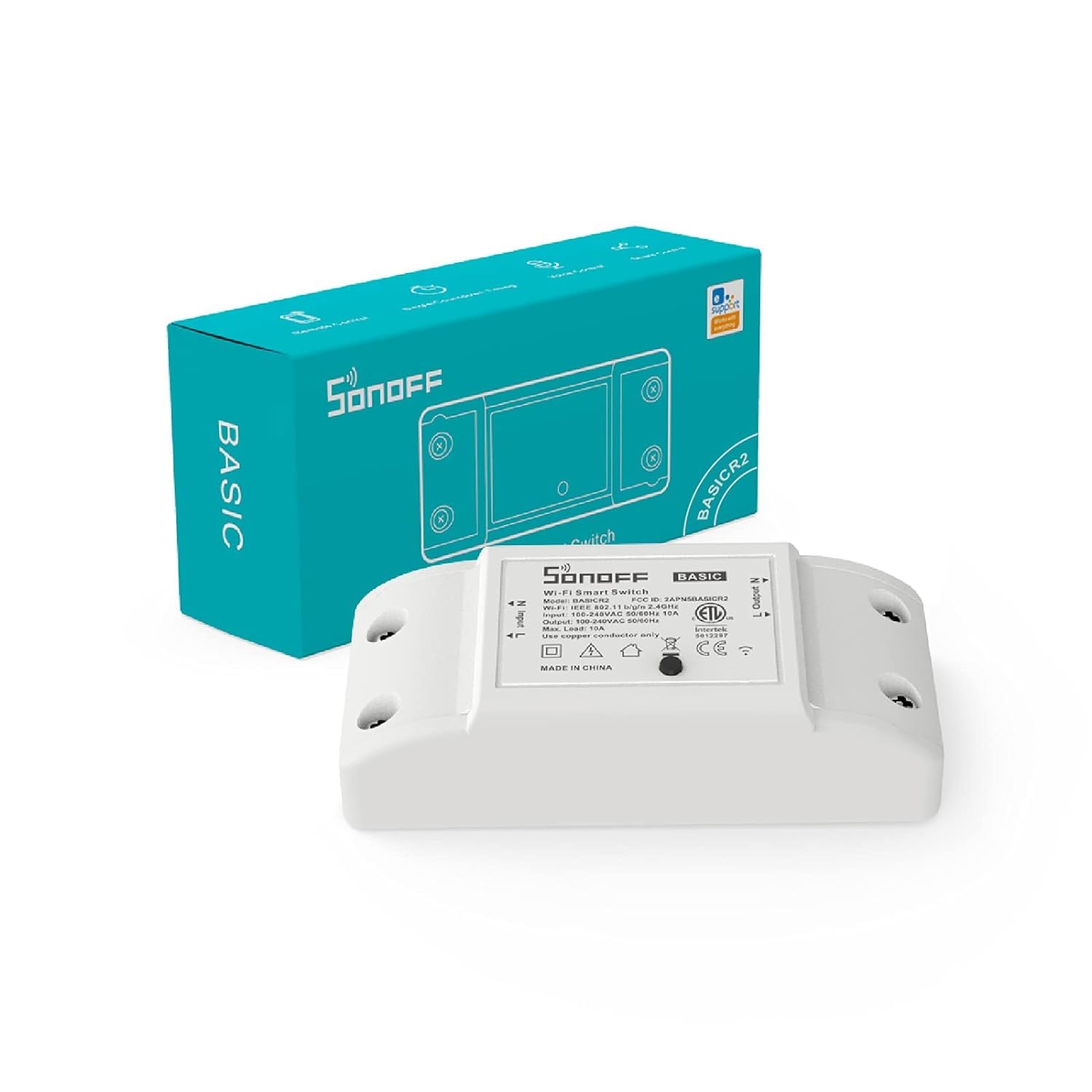 Ledgebit-Sonoff Basic R2 (Upgrade) with RED Load ON LED, Blue Wi-Fi LED & Flame-Resistant PC Material - Wi-Fi Smart Switch - Compatible with Sonoff Smart Devices, eWeLink, Alexa, Google Assistant (B0DG5H7SL1) Amazon Price History, Amazon Price Tracker