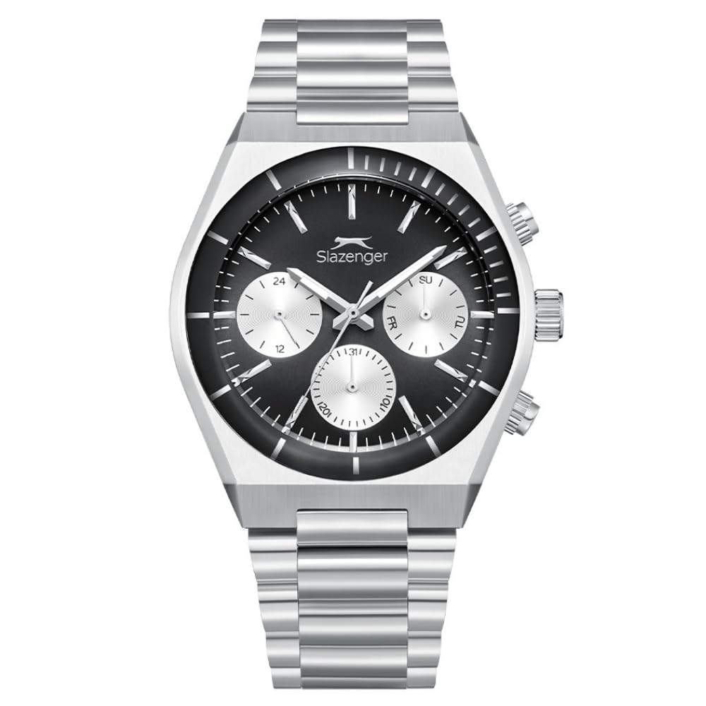 Slazenger Men's Multifunction Black Dial Watch - SL.9.2484.2.04