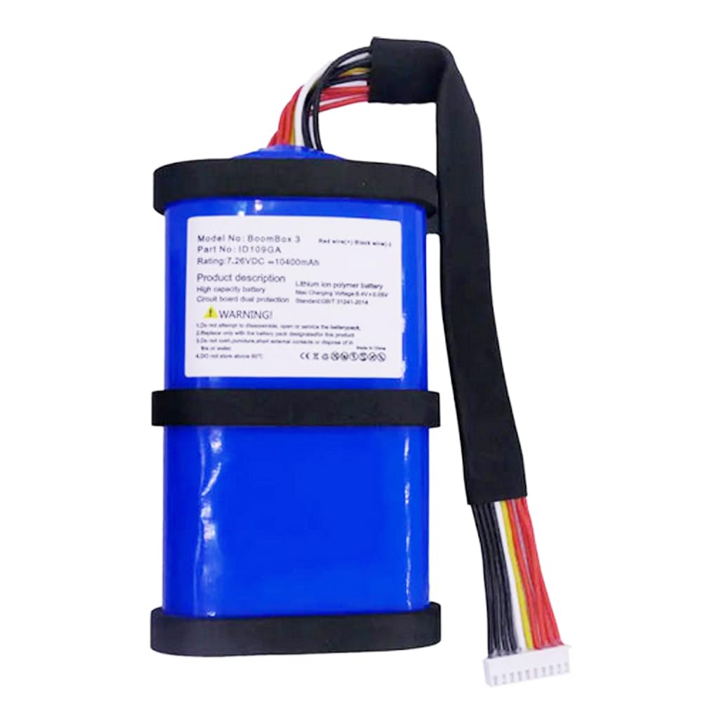 MPF Products 10400mAh ID109GA, ICA068GA Battery Replacement Compatible with JBL Boombox 3 Waterproof Portable Bluetooth Speaker