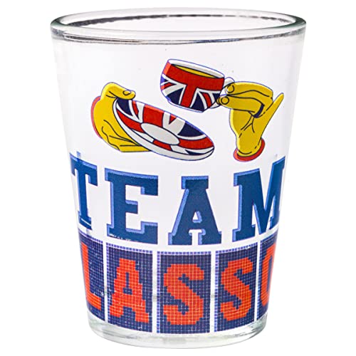 Image of Silver Buffalo Ted Lasso Quotes 4 Pack Mini Glass Set, 1.5 Ounces