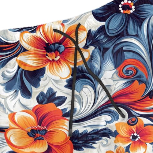 Men's Swim Trunks Size S Phoenix Flowers with Mesh Lining Soft Breathable Quick Dry Beach Shorts4