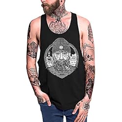 VIENTO Real Captain Camiseta de Tirantes para Hombre (Negro, Large)