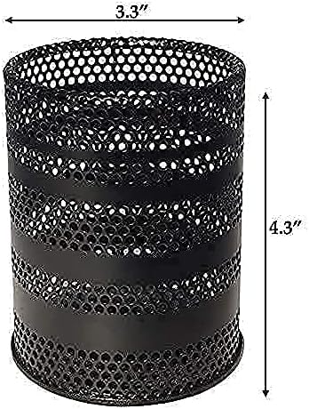 Miniatura 5 de Soporte para bolígrafo para escritorio, soporte de malla metálica para lápices, organizador de tazas, papelería de oficina, soporte para brochas de