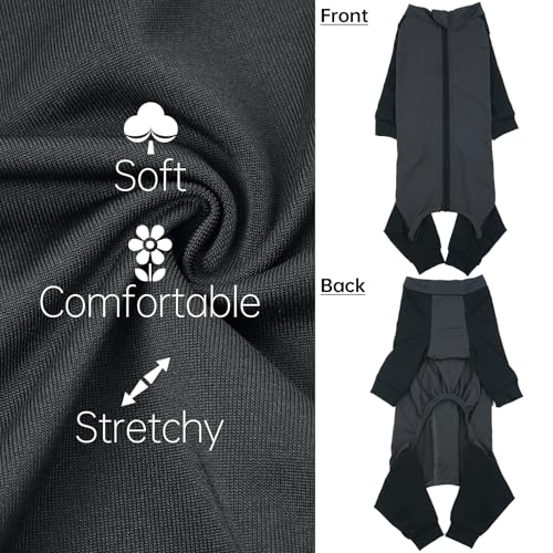 Dog Onesie Four Jambes, Pyjamas Chien Vêtements Quatre Pieds Chien Chauds Sweats Chiot Manteau Chiens Vetement pour Chien(Gris, XS) – Image 4