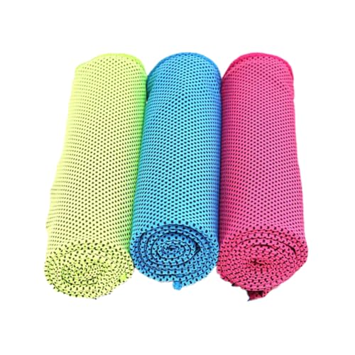 Mipcase Sport Cooling Towel Set 3 Piece Ice Towel for Running Cycling Yoga Travel Camping Rosy
