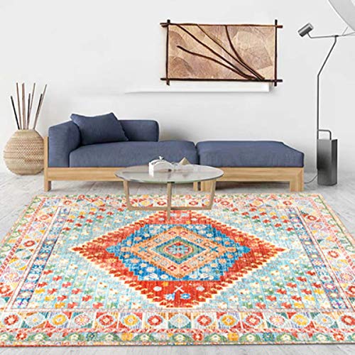 洗える ラグ ラグ ラグマット カーペット モロッコ 滑り止め付 カラー1 洗濯機OK 防ダニ ホットカーペット リビング センターラグ 床暖房対応 耐熱 北欧 地中海 幾何学 メダリオン 200*250CM 畳 おしゃれ モダン 民族柄 ラグカーペット 撥水