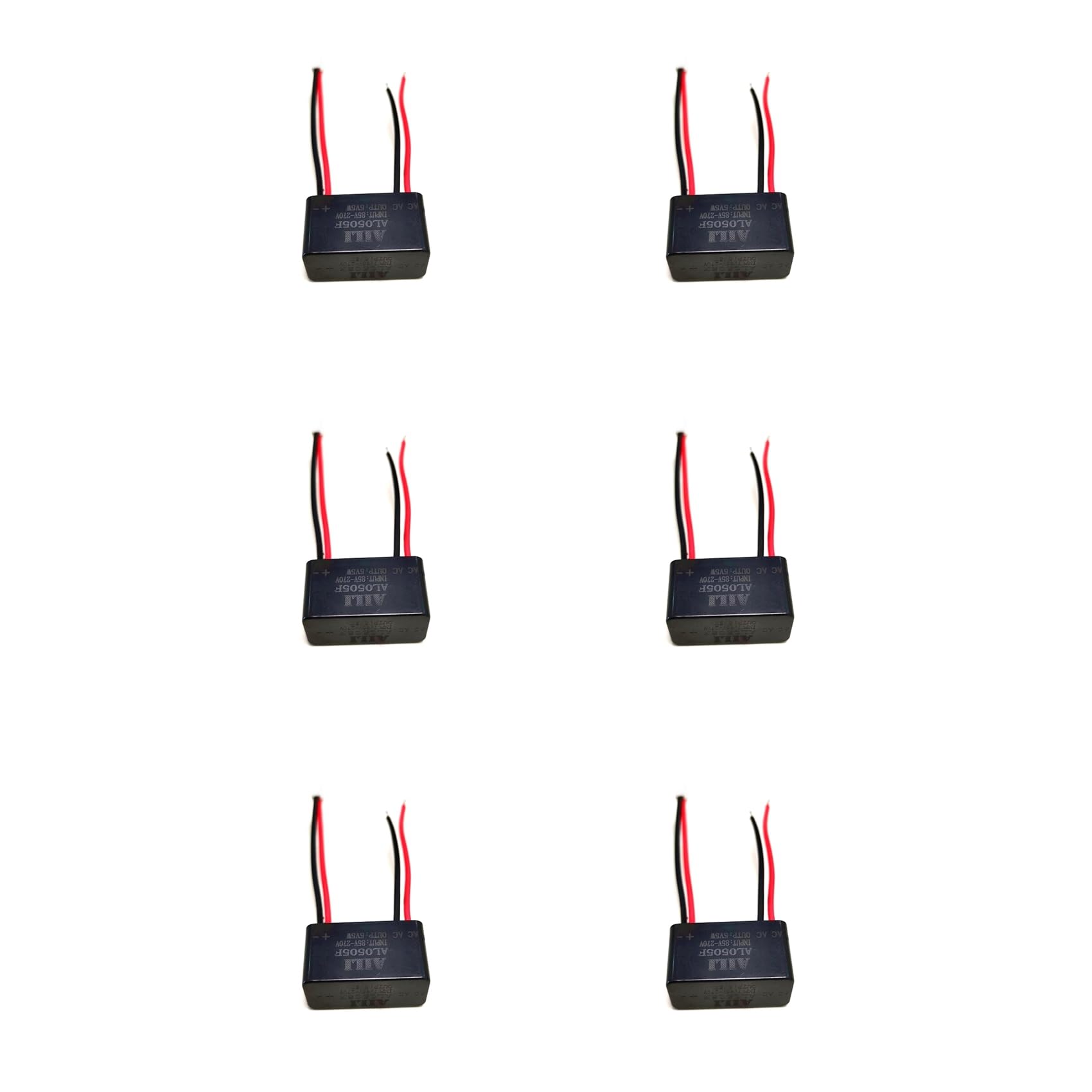 Jnchdghwa Black 6X Ac 220V To Dc 5V/1A Mini Transformer 5W Waterproof Epoxy Potting Light Power Supply Isolation Switch Module Driver