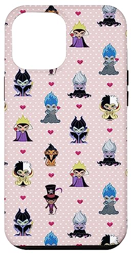 Coque iPhone 12 Pro Max Disney Villains protection contre rayures style rose chibi