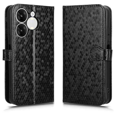 Coque itel A80 4G portefeuille noire pour ranger vos cartes en sécurité