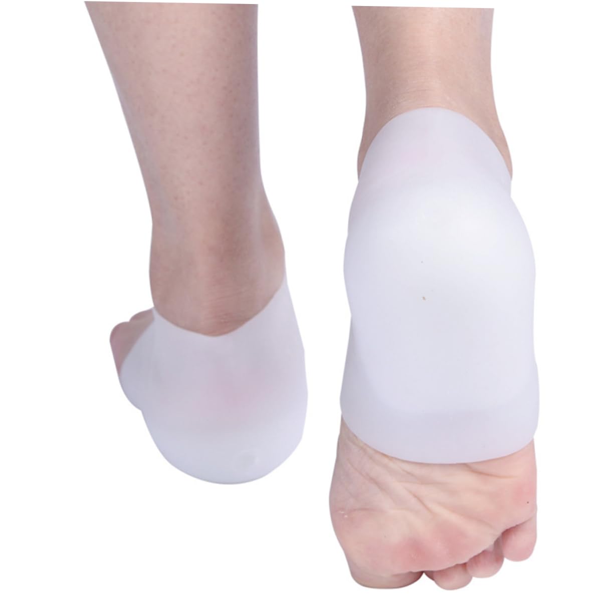 GOOHOCHY 3 Pairs Heel Socks of Protective Ankle Sleeves for Relief Moisturizing Foot Care Heel Height for Running and Walking Lightweight Grade Material