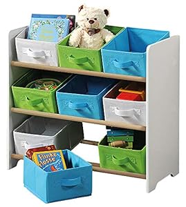 Kesper Kinderregal mit Boxen Weiß Grün Blau 17716