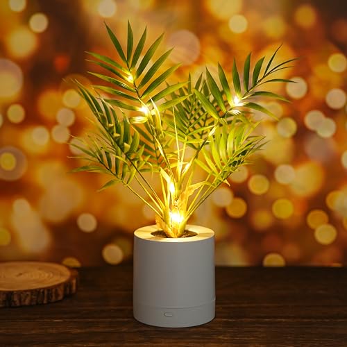 WSYEAR Artificial Lighted Areca Palm Tree Lamp Night Light for Womens Christmas Birthday Gifts, DIY...