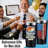 Grifarny Retirement Gifts for Men 2026 - Funny Retirement Gifts for Coworker, Teachers, Boss, Friends, Family - The Legend Has Retired Tumbler Cup 20 oz