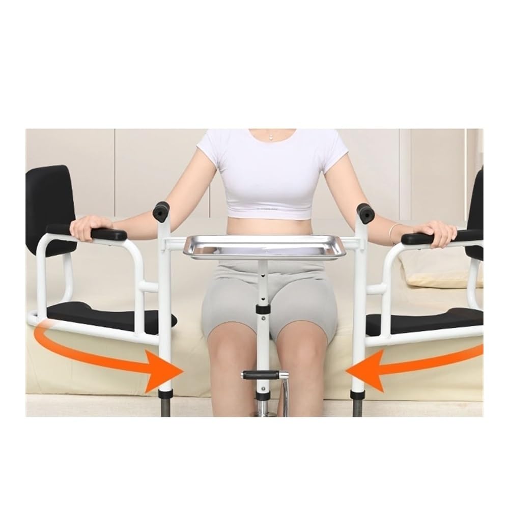 chodzik rollator Maszyna przemieszczająca, podparcie łóżka, pomoc domowa, hydrauliczne podnoszenie i opuszczanie dźwigu jezdnego Chodziki dla seniorów(Czarny)