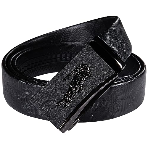 Image of Dubulle Men's Ratchet Belt Gold /Black /Red /Green /Blue /White Automatic Buckle Business Casual Belt Gift - Adjustable Fit