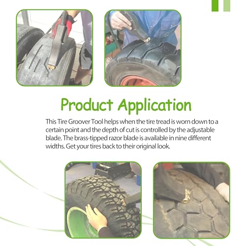 Image of Tire Groover Flat Blades for Ideal Tire Groover Tool Regroover Kit - Tire Groover Blades-18 Pack (Tire Groover Blade #6 3 /8 inch)