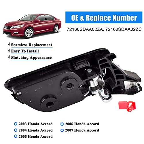 BJYXSHOP 79542 Interior Door Handle Front Driver Side Replacements for 2003 2004 2005 2006 2007 Honda Accord,Black, Replace# 72160SDAA02ZC, 72160SDAA02ZA by BJYXSHOP - Image 5