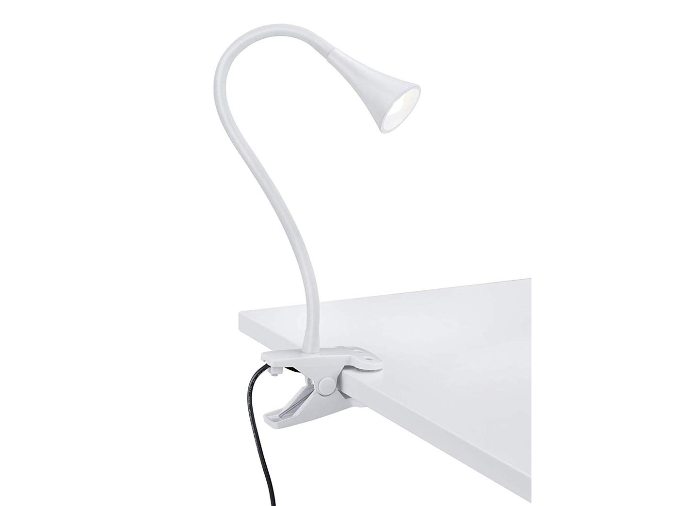 Set di 2 luci flessibili a LED, colore bianco, altezza 35 cm, con collo di cigno