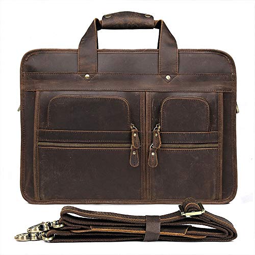 Laptop-Umhängetasche Herbst Multi-Tasche Aktentasche Retro-Leder-Handtasche 17 Zoll Computer Business-Tasche Für Das Geschäft (Color :