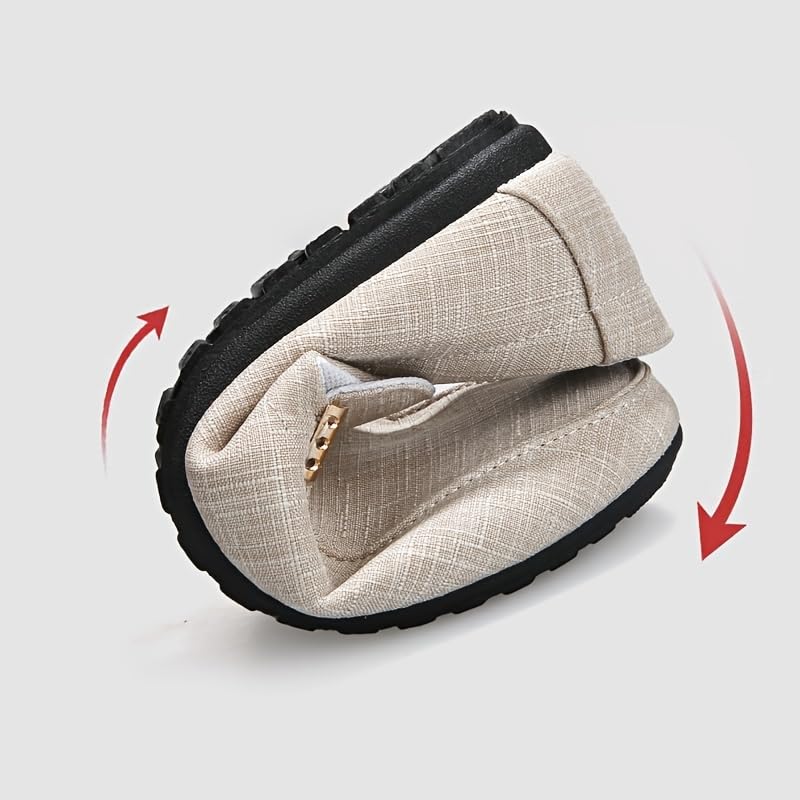 Men's Solid Canvas Loafers, Casual Comfy Slip On Shoes Flat Shoes for Men's Outdoor Footwear3