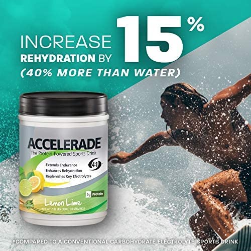 Pacifichealth Accelerade, All Natural Sport Hydration Drink Mix With Protein, Carbs, And Electrolytes For Superior Energy Replenishment - Net Wt. 4.11 Lb., 60 Serving (Lemonade) #TOP4