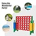 Costzon Giant 4-in-A-Row, Jumbo 4-to-Score Giant Game Set for Kids & Adults, Indoor Outdoor Yard Connect Game, 3.5FT Tall with 42 Jumbo Rings & Quick-Release Slider, Perfect for Family & Party Games
