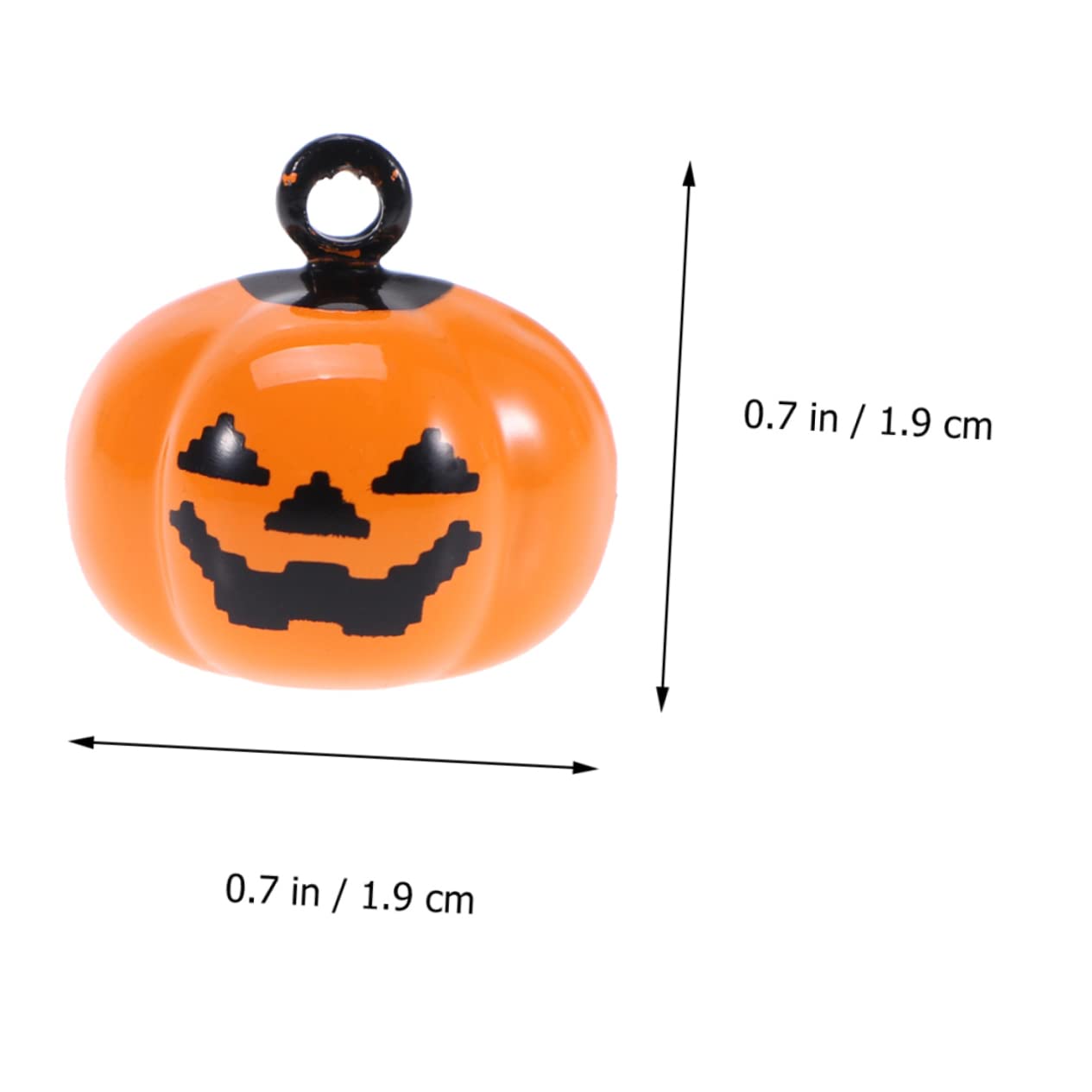 Sosoport Pumpkin Charms for Jewelry Making 12pcs Pet Bells Safety Buckle Copper Material
